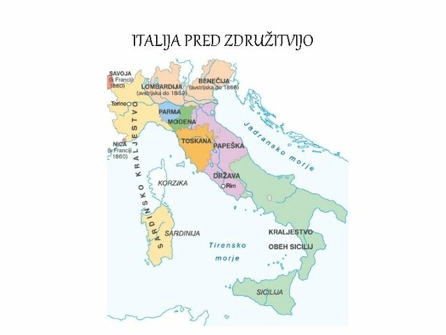 ZDRUŽITEV ITALIJE-neuspeli poskus