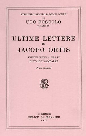 Ultime lettere a Jacopo Ortis