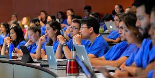 Medical students learning