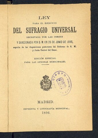 SE REINTRODUCE EL SUFRAGIO UNIVERSAL