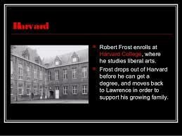 Frost Enrolls in Harvard