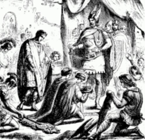 Odoacer staged a revolt, deposing of Emperor Romulus Augustulus