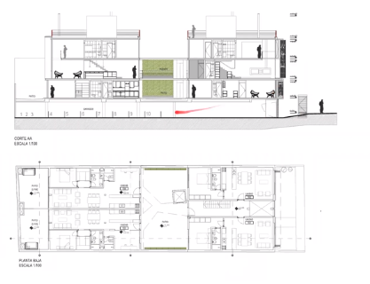 Edificio Riachuelo, Estudio Zip, Luis Zino Guillermo Probst. Montevideo