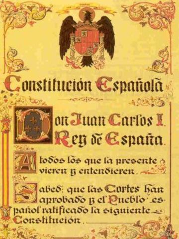 España escribío un constitución por el gobierno.