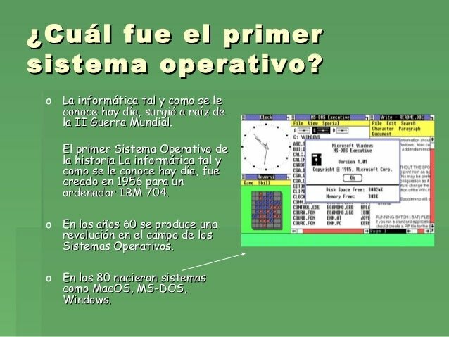Primer sistema operativo
