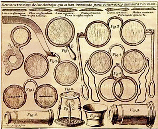The invention of the oldest magnifying glasses