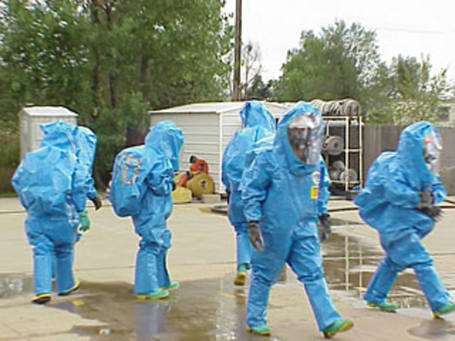 Techdale Chemical saftey crews arrive