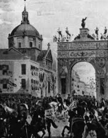 Alfonso XII entra en Madrid.