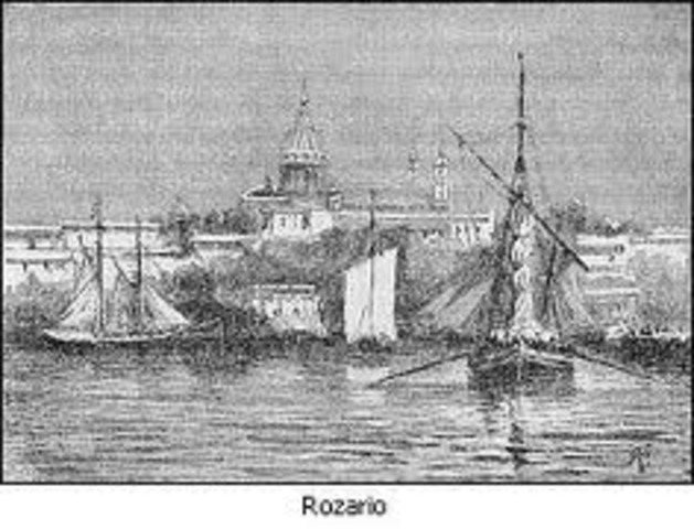 Charles Darwin reaches river mouth of Parana