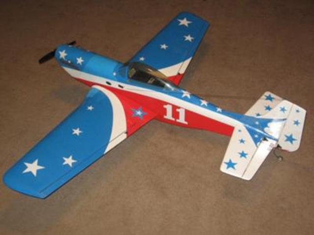 First successful flying model propelled by an internal combustion engine