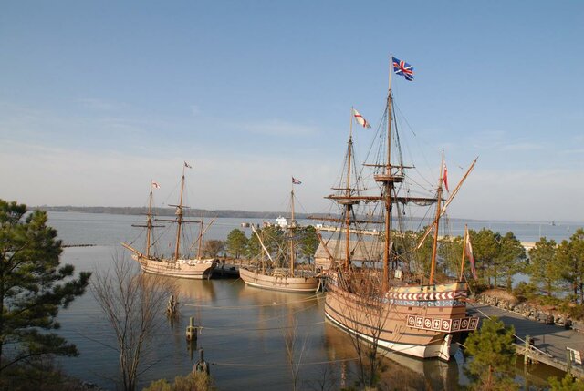 The Jamestown settlement is founded by John Smith.