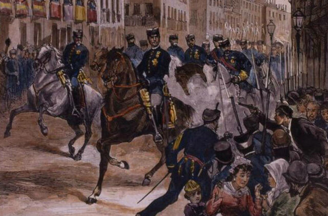 Alfonso XII entra en Madrid.