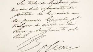 Antonio Nariño recibe una carta con el agradecimiento de Bolívar