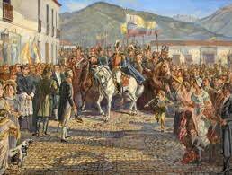 Bolívar entra triunfante en Caracas