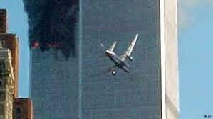 two planes crash into the twin towers. Al Qaeda claims responsibility for the attack