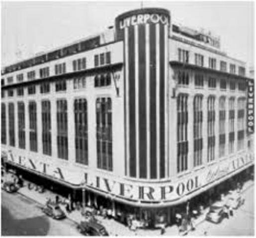 Juan Bautista Ebrard funda en México la tienda departamental “Liverpool”