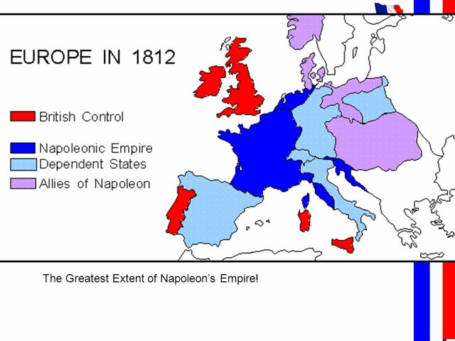 Maximum extent of the napoleonic empire