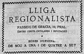 Se funda la Lliga Regionalista.