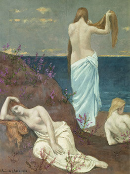 Nenes joves al costat del mar -  Pierre Puvis De Chavannes