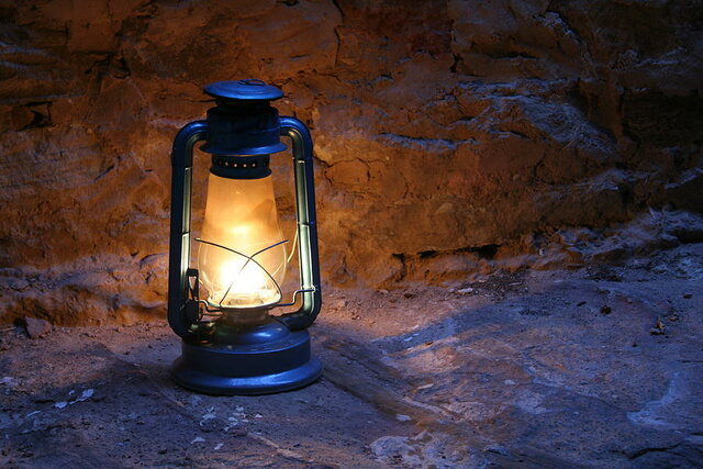 candles and oil lamps