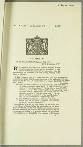 Parliament Act (II)
