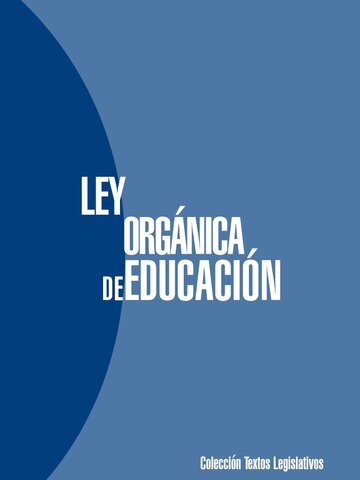 Ley Orgánica de Educación