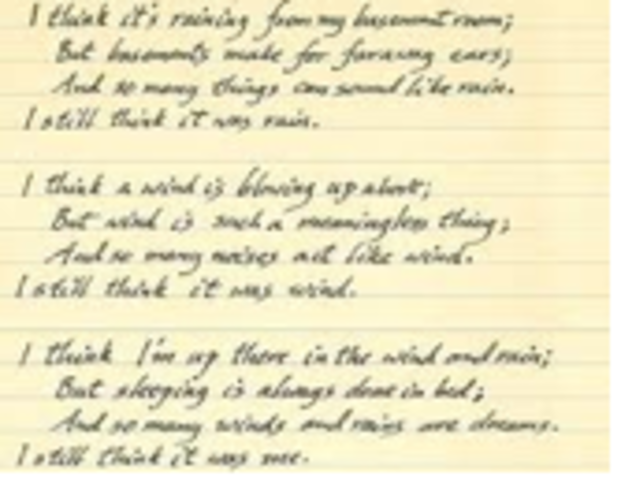 Poe writes his First Poem