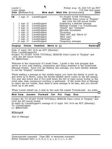 The first email client