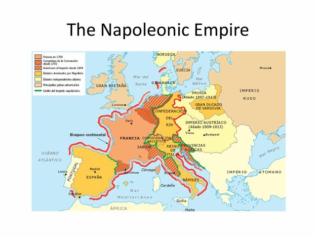 Maxium extent of the Napoleonic Empire