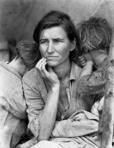 Une mère sur la route par Dorothea Lange