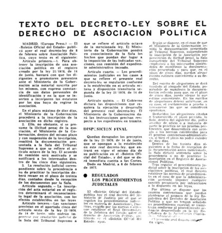 Ley de Asociaciones. (junio)