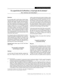 Primer Articulo de Bioetica