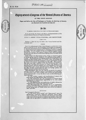 Act of September 26, 1961