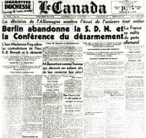 The withdraw of Germany from the League of Nations