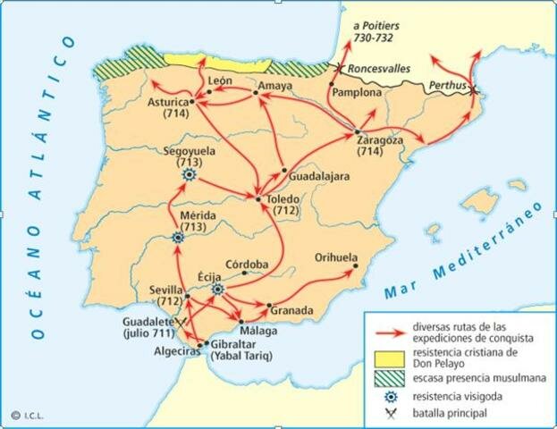 Arribada dels musulmans a la Península Ibèrica