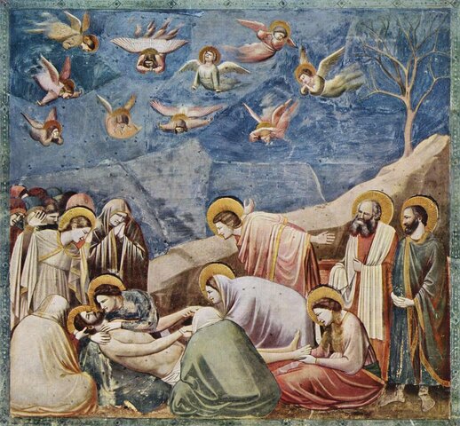 La Lamentation sur le Christ mort par Giotto di Bondone