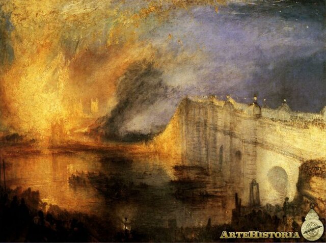 El incendio de las casas del parlamento de Londres - William Turner (ENG) Museo de arte de finlandia
