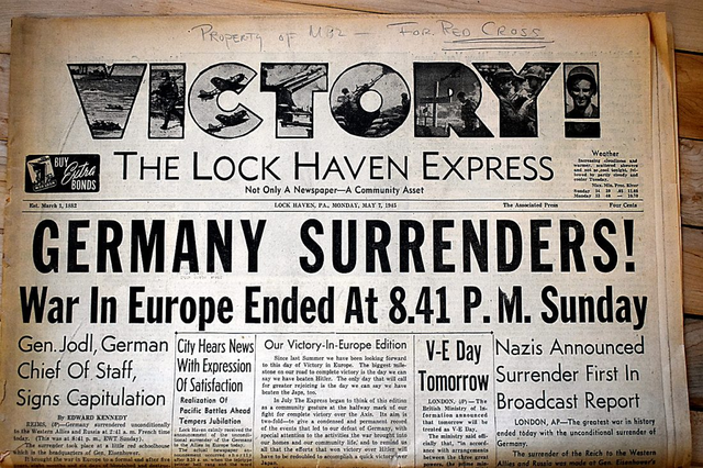 German surrender. End of the war