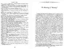 The Meaning of 'Meaning'