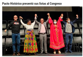 PACTO HISTÓRICO PRESENTÓ SUS LISTAS AL CONGRESO.
