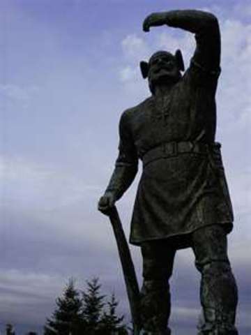 Leif Erickson Settles In What Is Now America