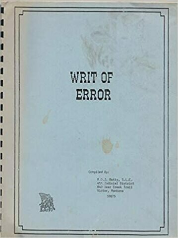 WRIT OF ERROR EUA