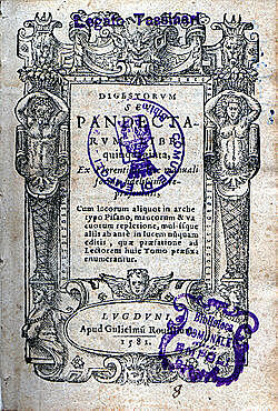 Homine libero  exhibendo. Digesto Libro 43,  Título 29 (Roma)