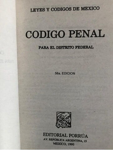 Código Penal del Distrito Federal,