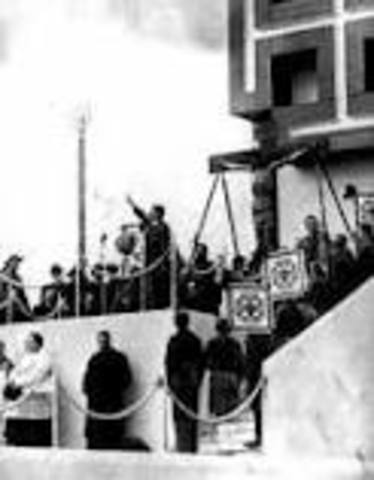 Schuschnigg announce the Plebiscite