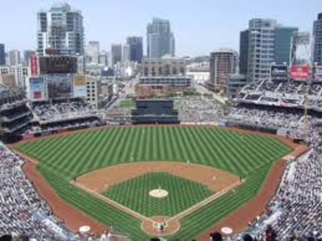 Opening Day: San Diego Padres defeat the San Francisco Giants 4-3, in the first regular season game at PETCO Park