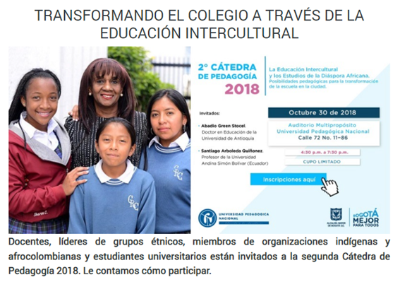 TRANSFORMANDO EL COLEGIO A TRAVÉS  DE LA EDUCACIÓN INTERCULTURAL