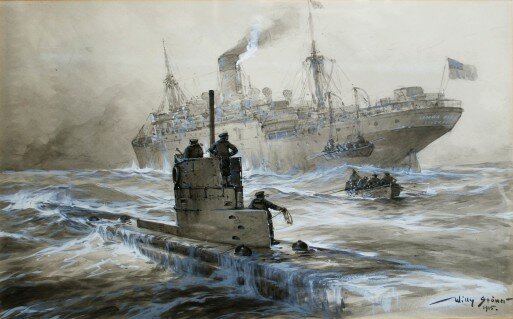 La guerra navale.