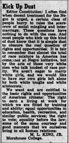 King's letter to the Atlanta Constitution