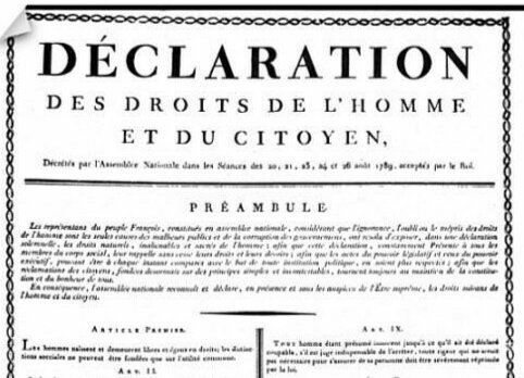 Dichiarazione Universale dei diritti dell’uomo e del cittadino